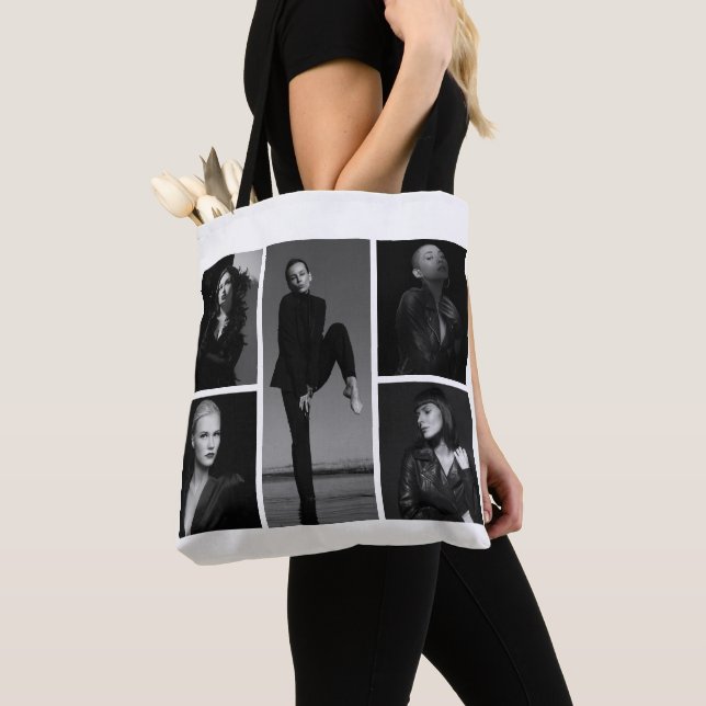 5 Editable Photo Collage Tote Bag (Close Up)
