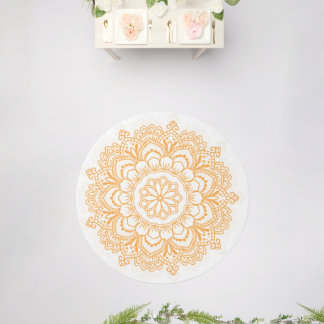 5' Elegant Mandala Round Indoor Area Rug