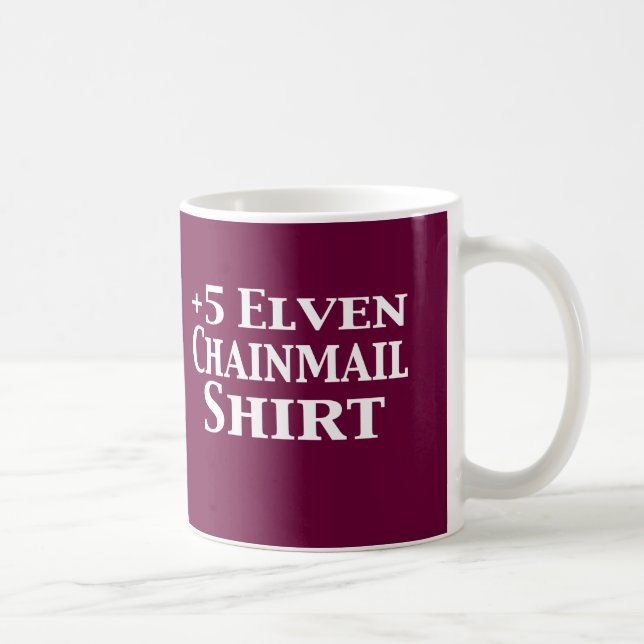 +5 Elven Chainmail Shirt Gifts Coffee Mug (Right)