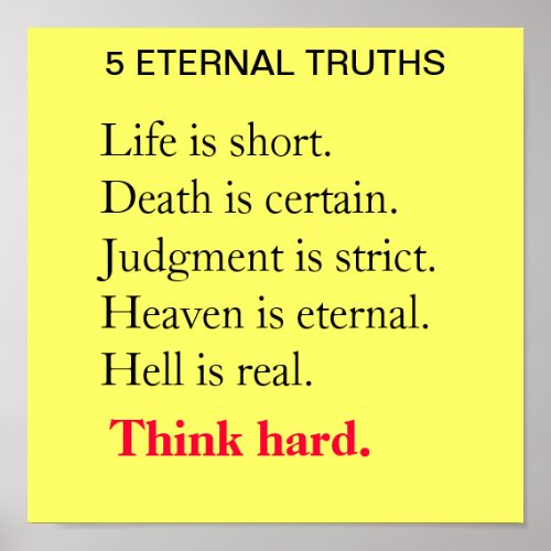 5 ETERNAL TRUTHS POSTER