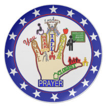 5 FIVE FINGER PRAYER AID DINNER PLATE 5 FIVE FINGER PRAYER AID DINNER PLATE