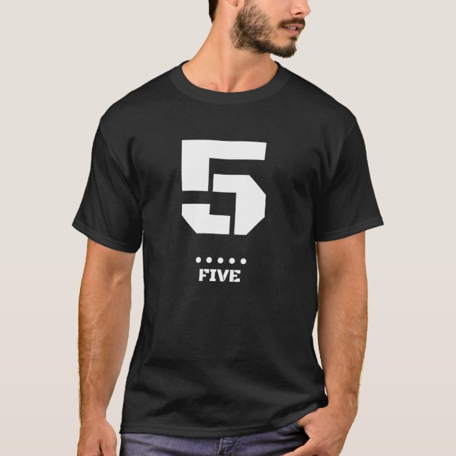 5(Five) NATO Phonetic Number & Morse Code T-Shirt (Front)
