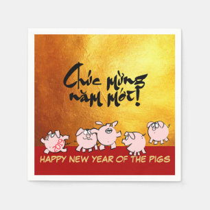 5 Funny Comics Vietnamese Pig Year 2019 Paper N Napkins