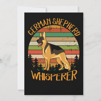 5 German Shepherd Whisperer Vintage Invitation