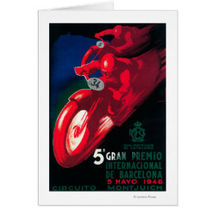 5 Gran Premio Internat'l Motorcycle Poster