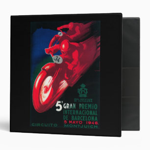 5 Gran Premio Internat'l Motorcycle Poster 3 Ring Binder