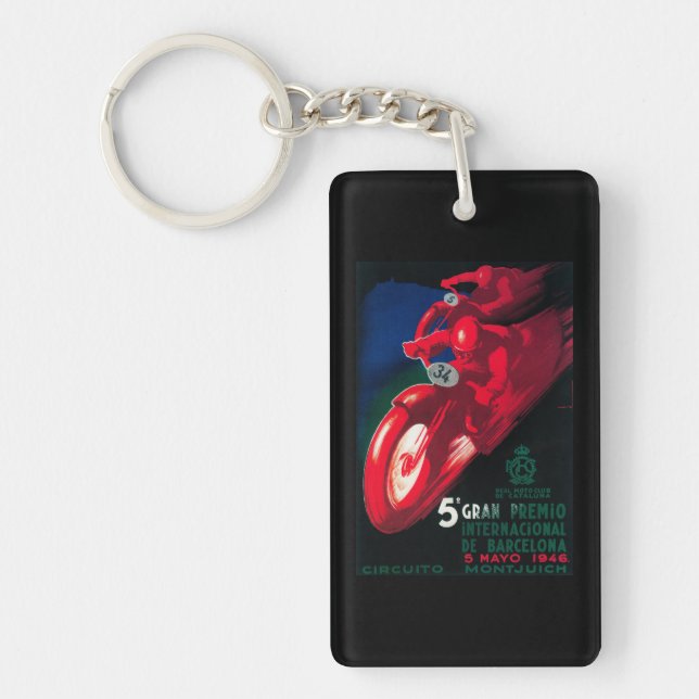 5 Gran Premio Internat'l Motorcycle Poster Keychain (Front)
