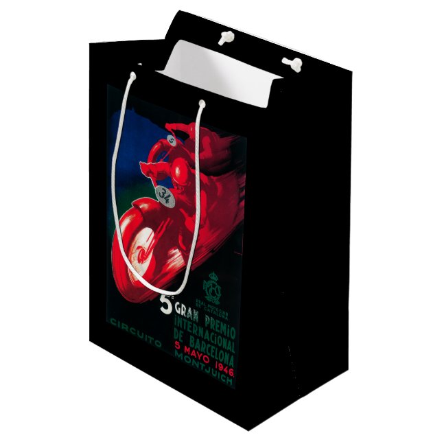 5 Gran Premio Internat'l Motorcycle Poster Medium Gift Bag (Front Angled)