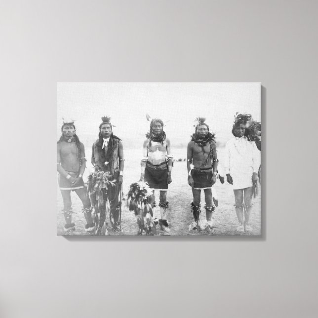 5 Grass Dance Indian Warriors Photograph Canvas Print (Front)