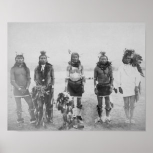 5 Grass Dance Indian Warriors Photograph Poster