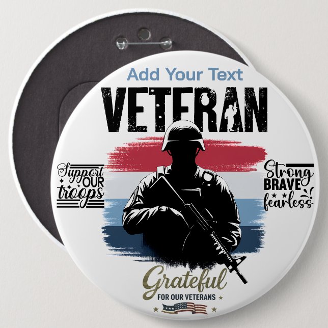 #5 Grateful for our Veterans  Button (Front & Back)