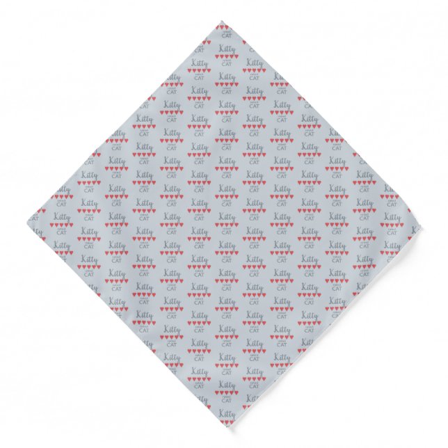 5 Heart rated Cat Bandana (Front)