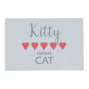5 Heart rated Cat Placemat