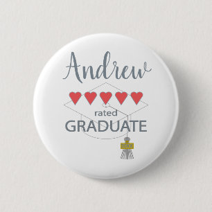 5 Heart Rated Graduate Button