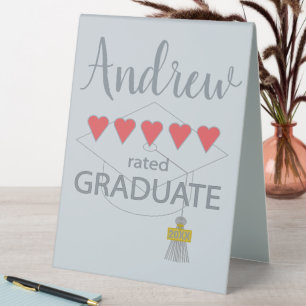 5 Heart Rated Graduate Table Tent