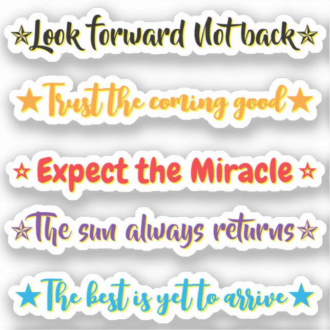 5 Hope Quotes | Motivational & Inspirational Sticker (Front)