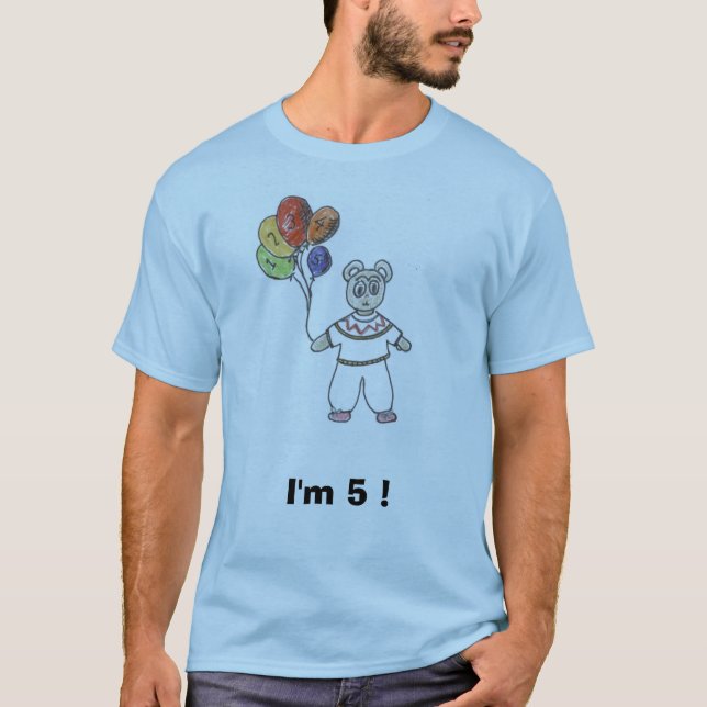 5, I'm 5 ! T-Shirt (Front)