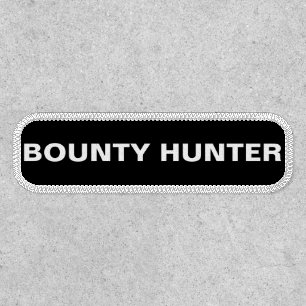 5 inch Black & White Bounty Hunter Patch