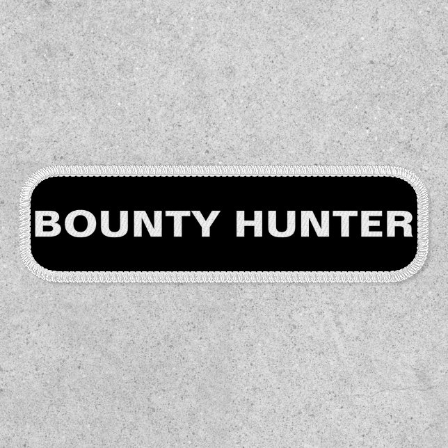 5 inch Black & White Bounty Hunter Patch (Front)