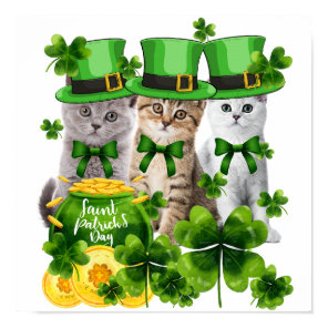 5 Kitty Kitten Lover Gift - Three Cats Patrick Poster