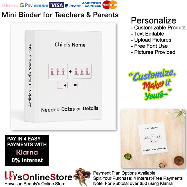 5 Learn Addition Child's Name Date Info Teacher  Mini Binder (5 Learn Addition Child's Name Date Info Teacher Mini Binder.)