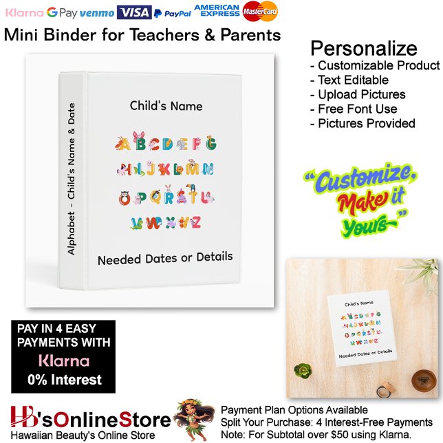 5 Learn Alphabet Add Childs Name Date Info Teacher Mini Binder (5 Learn Alphabet Add Child's Name Date Info Teacher Mini Binder.)