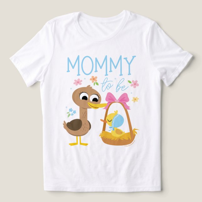 5 Little Ducks | Mommy To Be - Boy Tri-Blend Shirt (Design Front)
