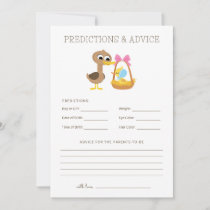 5 Little Ducks | Predictions & Advice Baby Shower Invitation