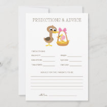 5 Little Ducks | Predictions & Advice Baby Shower Invitation