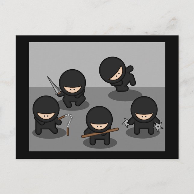 5 Little ninjas Postcard (Front)