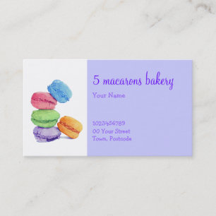 5 Macarons Bakery Business Card