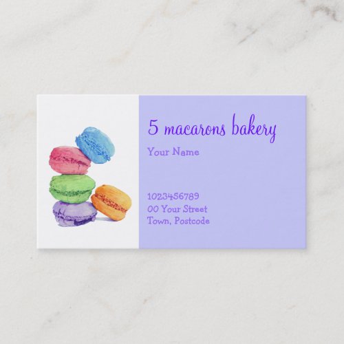 5 Macarons Bakery Business Card