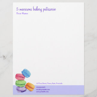 5 Macarons Bakery Letterhead