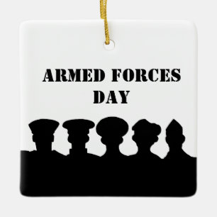 5 Military Branches Silhouettes Ornament          