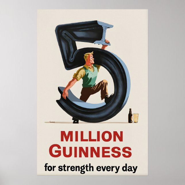 5 Million Guinness Poster Print  John Gilroy (Front)