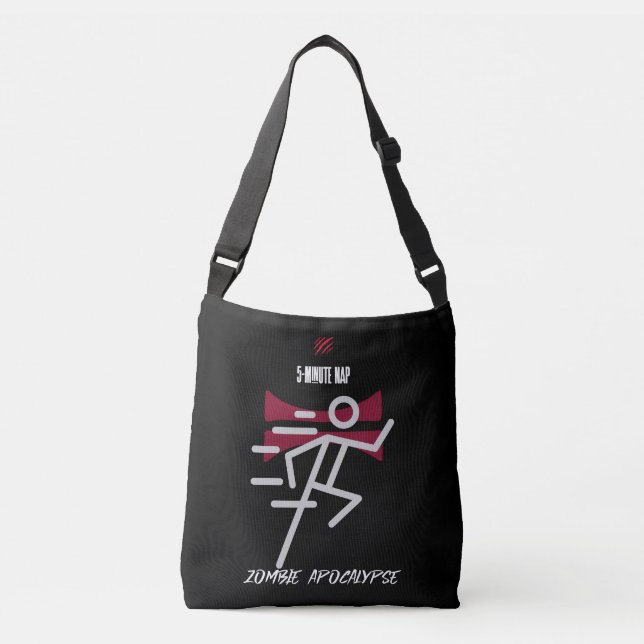 5-minute nap = Zombie Apocalypse Crossbody Bag (Front)