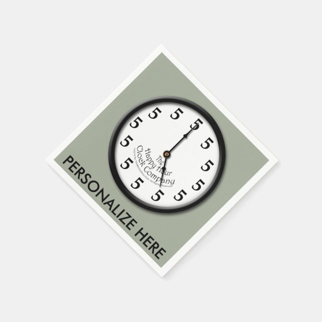 5 O'Clock Clock Napkins (Corner)