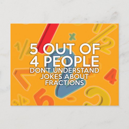 5 OUT OF 4 PEOPLE POSTCARD