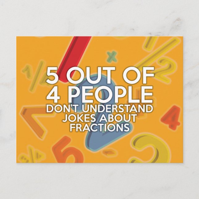 5 OUT OF 4 PEOPLE POSTCARD (Front)