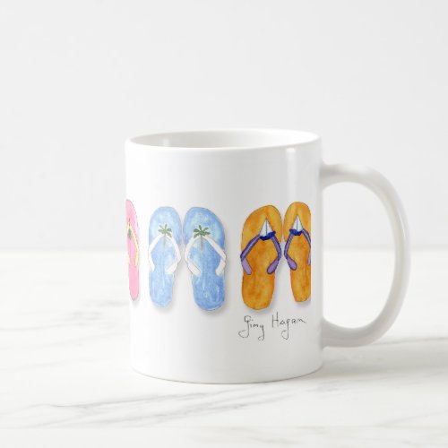 5 Pairs of Flip_Flops Mugs  Drinkware