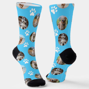 5 Pet Photo Collage Template Make Your Own Blue Socks