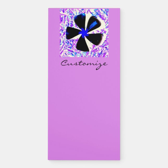 5 petal pinwheel flower Thunder_Cove Magnetic Notepad (Front)