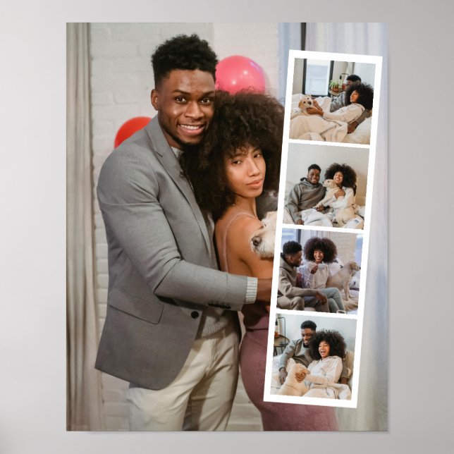 5 Photo Booth Modern Personalized Poster (Front)