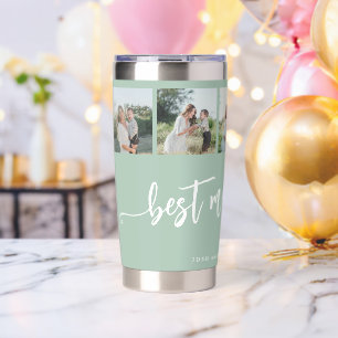 5 photo collage best mama ever personalized  insulated tumbler