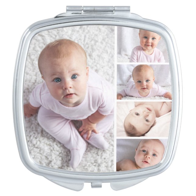 5 Photo Collage compact mirror (Front)