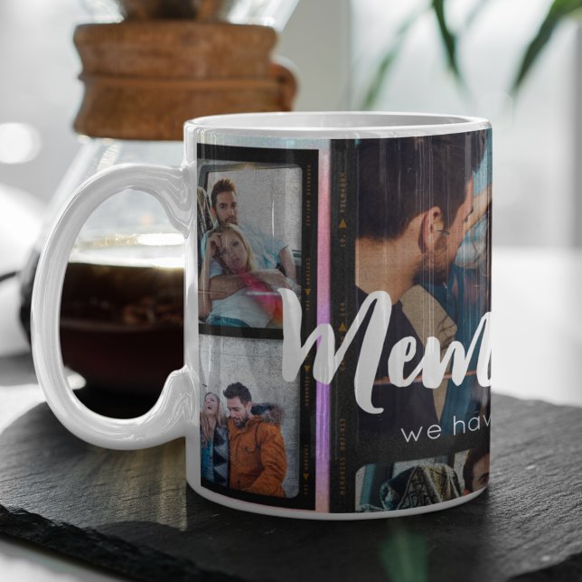 5 Photo Collage Couple Romantic Modern Elegant  Coffee Mug (Creator Uploaded)