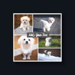 5 Photo Collage Custom Named Gray Canvas Print. Print<br><div class="desc">5 Photo Collage Custom Named Gray Canvas Print.</div>