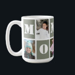 5 Photo Collage Heart Sage Green Mother's Day Coffee Mug<br><div class="desc">5 Photo Collage Heart Sage Green Mother's Day Coffee Mug</div>