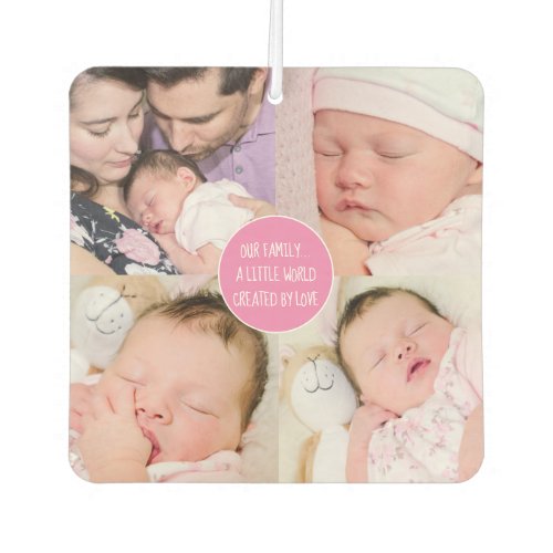 5 Photo collage Little World Created By Love Names Air Freshener