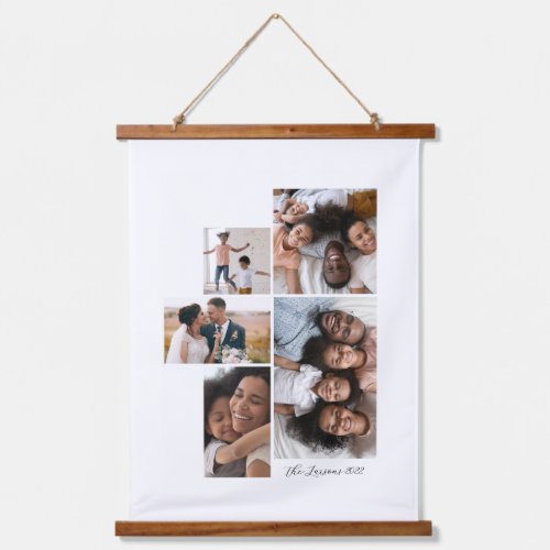 5 Photo Collage Modern Hanging Tapestry